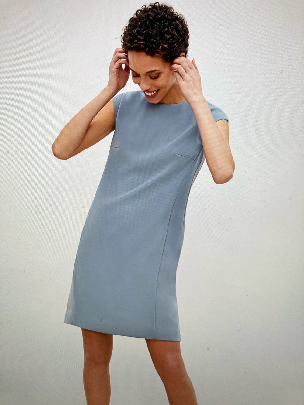 Sleeveless Maaza Light Blue Shift Dress - Women's